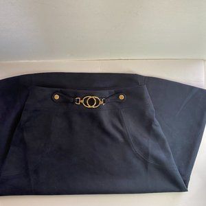 Marc New York Navy Blue Suede Skirt